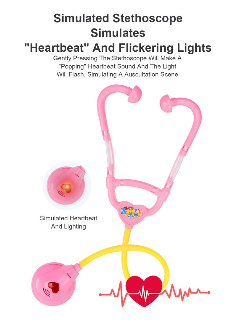 MaBaby Toy Doctor Kits 20Pcs Pretend Play Doctor Kit Toys Stethoscope Medical Kit Imagination Play for Kids 3 Years - Image 3