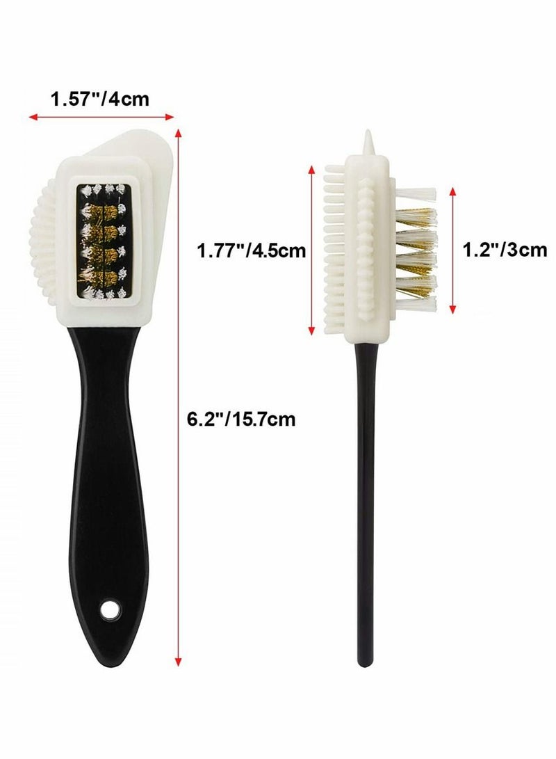 SYOSI Cleaning Shoe Brush, Suede Brush Brush and Nubuck Shoe Cleaner Multifunctional 4 Sided Cleaning Shoe Brush, Brass Bristle, Premium Shoe Cleaner Kit Cleans and Gives Perfect Nap (1 Pcs) - Image 3