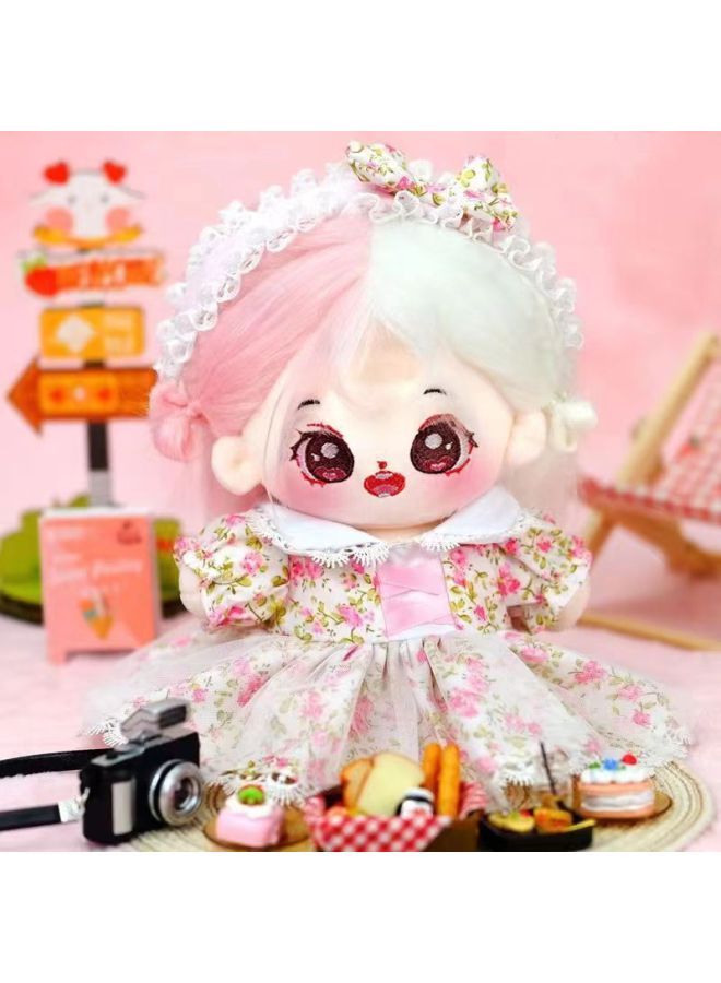 Genuine 20cm Cotton Doll Plush Cloth Toy Doll Dress-up Doll For Girls And Children Girlfriends Gift-Specification:Boneless Naked Baby 【1 Random Skirt + Blush + Four-piece Dressing Set】-Color:Galaxy - Image 4