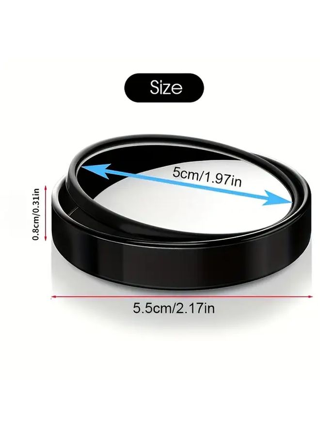 White Car Convex Blind Spot Mirror 360 Degree Adjustable Rearview Auxiliary - Image 2