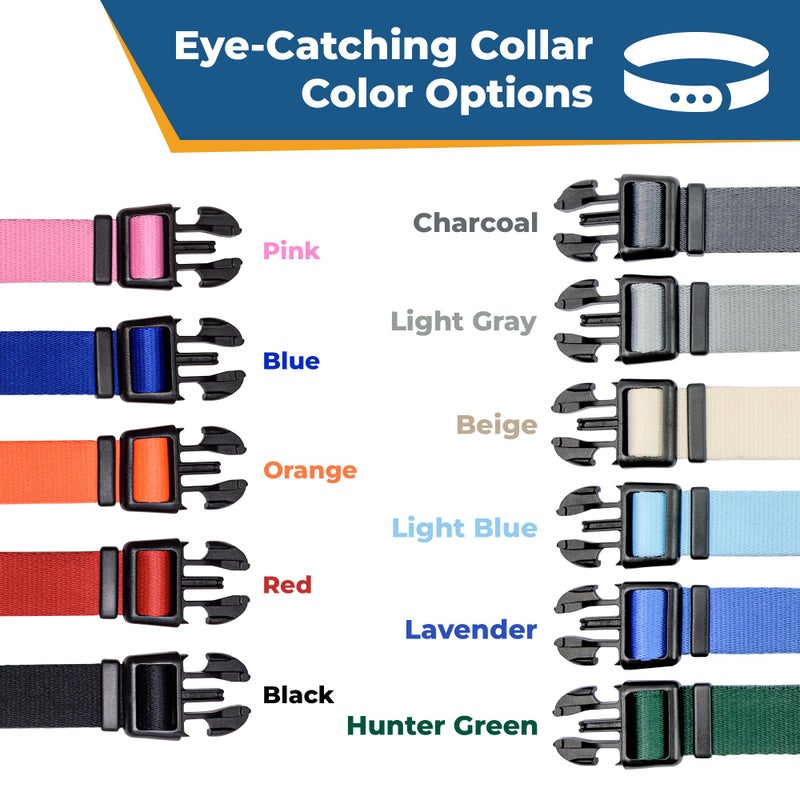 GoTags Personalized Dog Collar, Custom Embroidered Pet ID Dog Collar with Pet Name and Phone Number, Adjustable with Quick Release Snap Buckle - Image 2