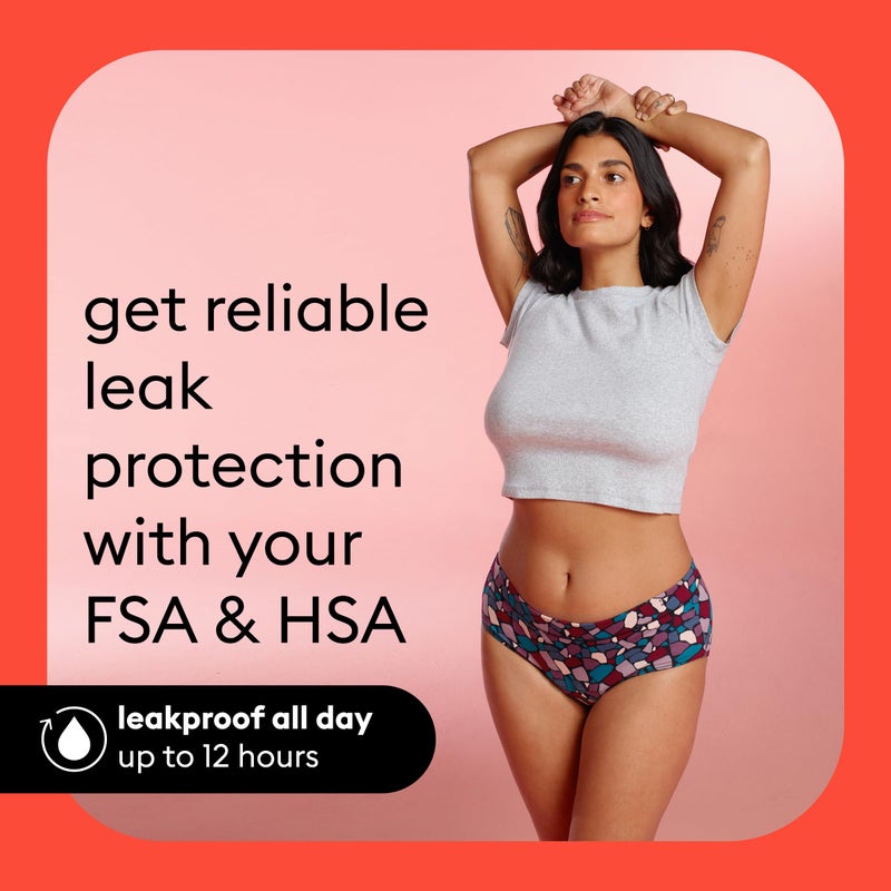 Thinx for All Period Underwear, Everyday Comfort Brief, Holds Up to 12 Regular Tampons*, Period Panties, Leakproof, Reusable & Controls Odor, Mosaic + Rhubarb with Lace XS - Image 5