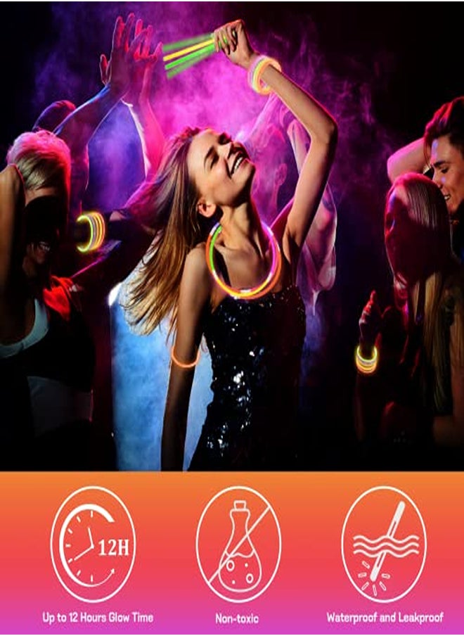 Generic Glow Sticks Party Set – 100 Colorful Light Bracelets with Connectors  - Image 1