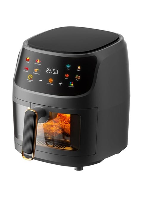 Air Fryer 5 Liter, Make Crispy Meals with Versatile AirFryer 8 Cooking Pre-sets with Adjustable Temperature, Air Fryers Oven With User-Friendly Digital Touch Control Panel QF605B - Black