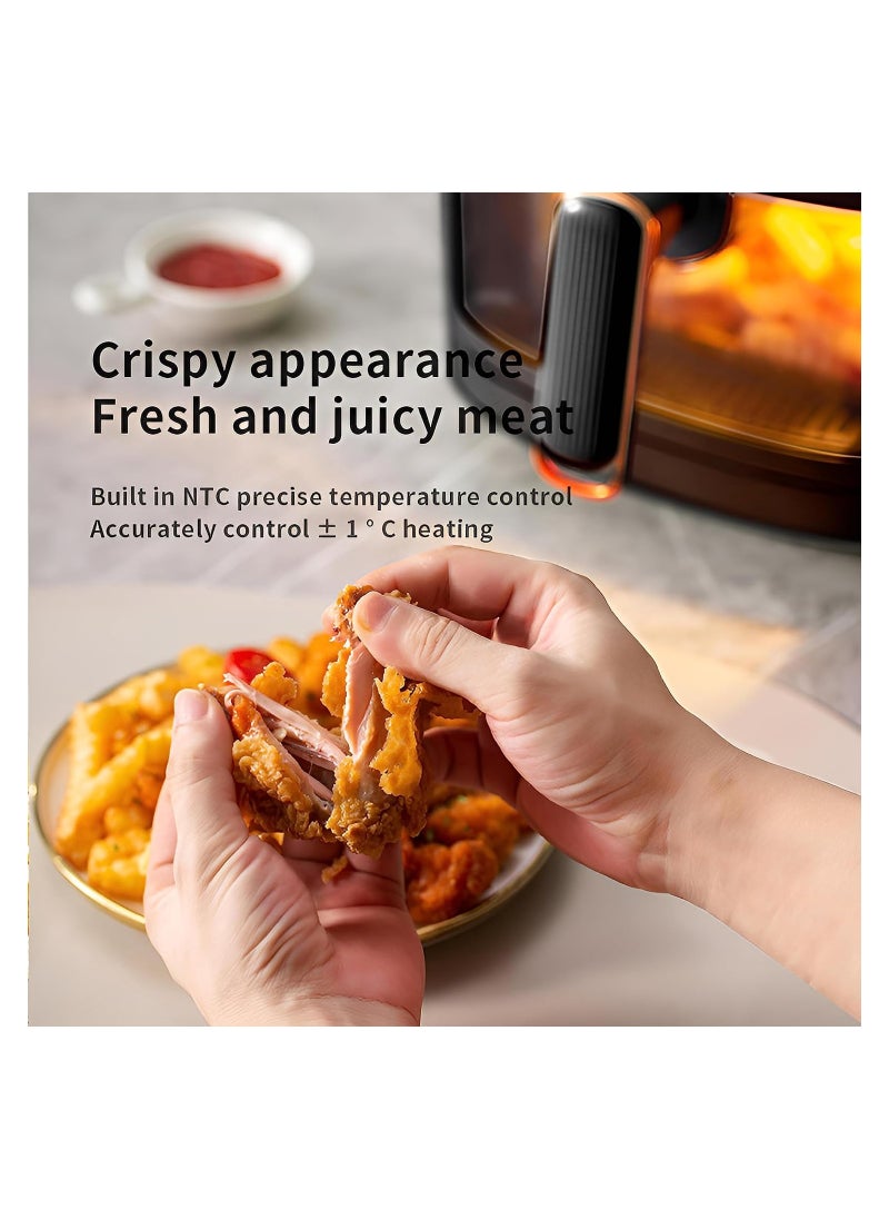 BIXBITE - Air Fryer 5 Liter, Make Crispy Meals with Versatile AirFryer 8 Cooking Pre-sets with Adjustable Temperature, Air Fryers Oven With User-Friendly Digital Touch Control Panel QF605B - Black - Image 1