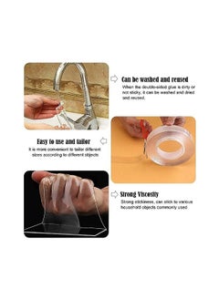 Spaceshoop Double Sided Removable Mounting Adhesive Tape Clear 5meter Clear  - Image 2