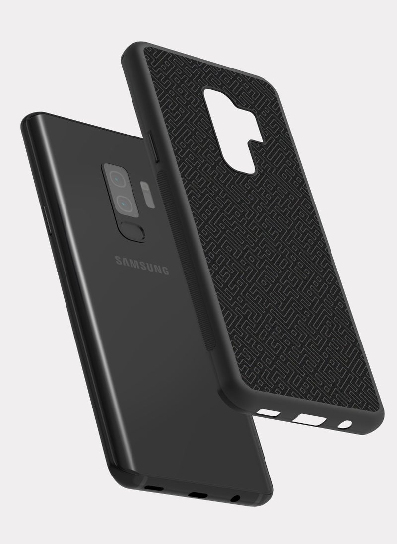 بكسلات كفر سامسونج جالكسي اس 9 بلس نمط اسود اسود - Image 2