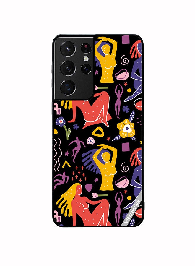 VR CREATIVE Protective Case Cover For Samsung Galaxy S21 Ultra 5G Of Flat Matisse Style Design Multicolour - Image 1