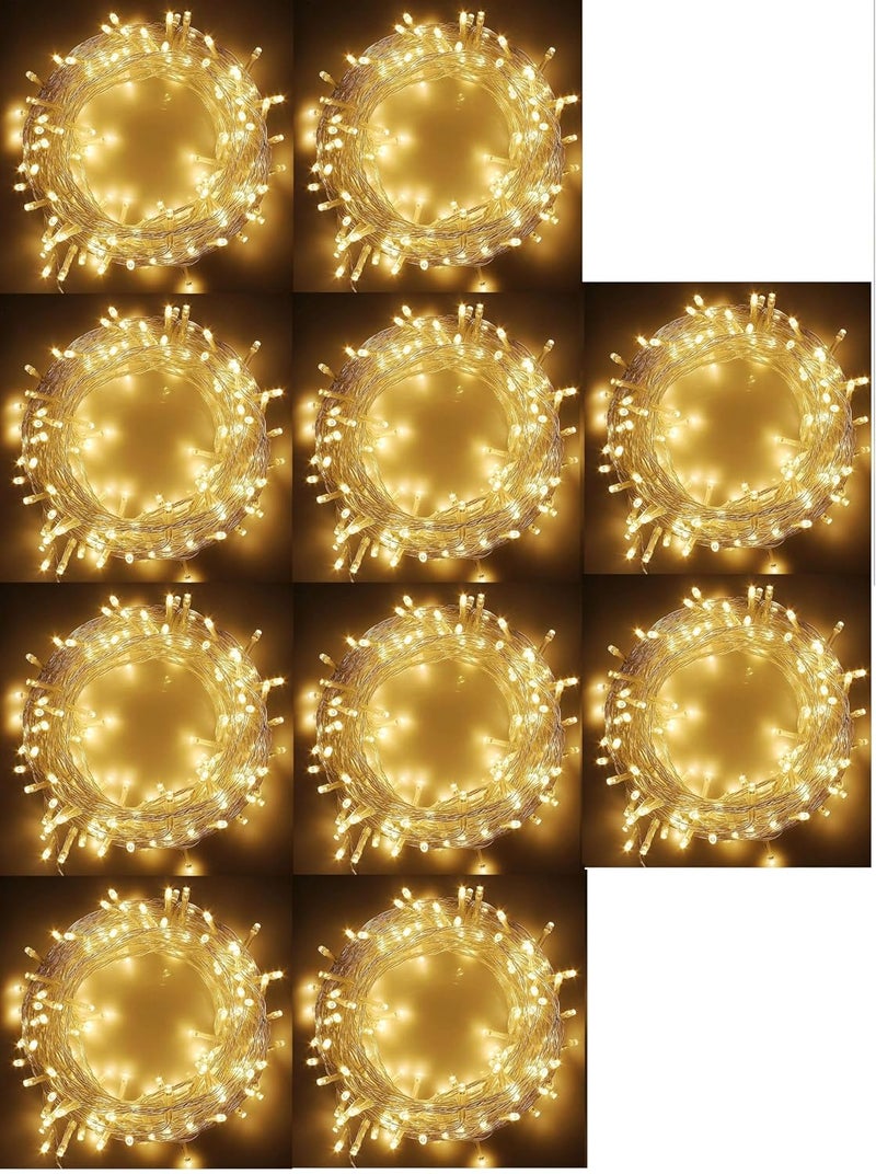 Desidiya Led Rice Light for Decoration Strip and Series Light for Indoor Outdoor Decoration 12Meter Corded Electric Pack of 10 - Image 1