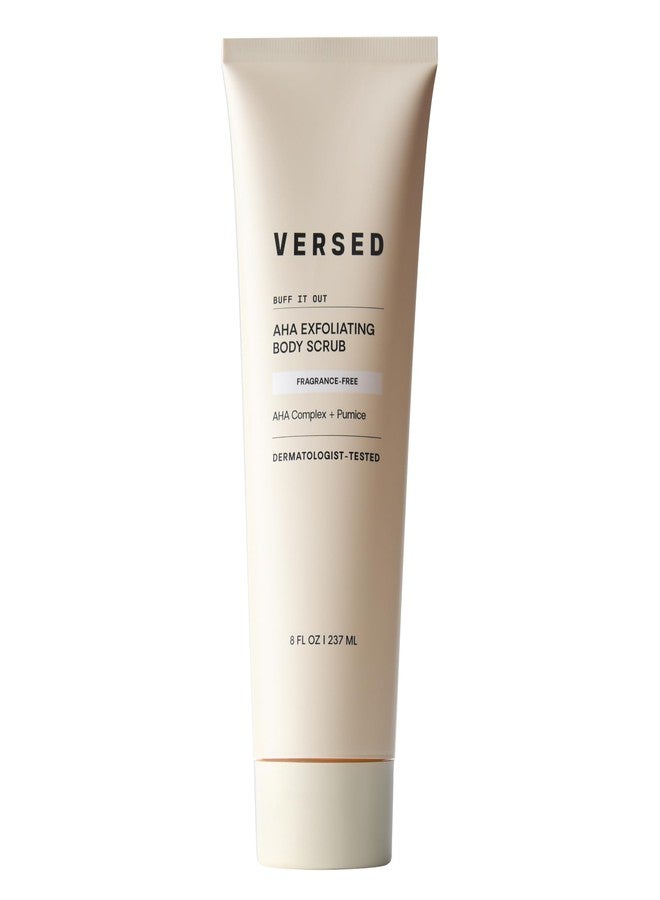 Versed فيرسيد بوف إت آوت مقشر الجسم AHA وقناع - حمض اللاكتيك وحمض الجليكوليك مقشر - مقشر الجسم من البوميس الدقيق لتنعيم البشرة الجافة والخشنة - نباتي وخالي من القسوة (6 أونصات) - Image 1