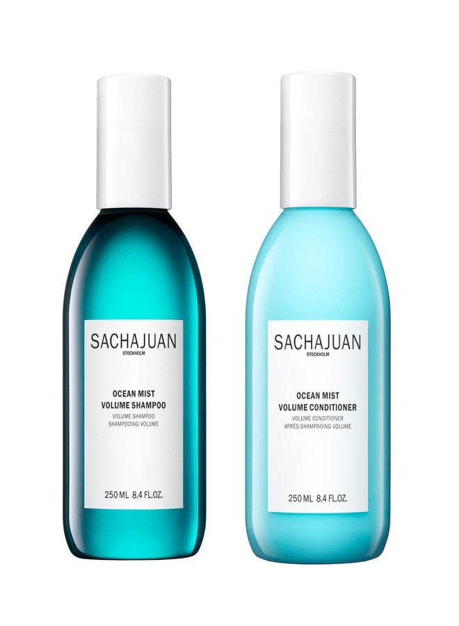 SACHAJUAN Ocean Mist Volume Shampoo and Conditioner Set | Ocean Silk Technology & Vegetable Proteins for Volume, Structure & Body | Lightweight Hydration | Vegan & Paraben-Free | Set of 2 (8.4 oz) - Image 1