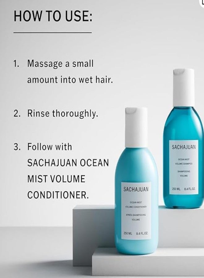 SACHAJUAN Ocean Mist Volume Shampoo and Conditioner Set | Ocean Silk Technology & Vegetable Proteins for Volume, Structure & Body | Lightweight Hydration | Vegan & Paraben-Free | Set of 2 (8.4 oz) - Image 3