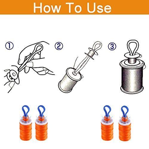 Luckkyme 80 Pieces Bobbin Thread Holders Multicolor Thread Buddies Clips Sewing Machine Accessories for Thread Spool Organizing - Image 5