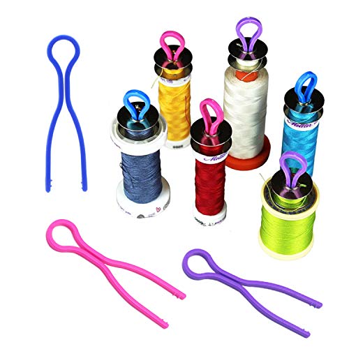 Luckkyme 80 Pieces Bobbin Thread Holders Multicolor Thread Buddies Clips Sewing Machine Accessories for Thread Spool Organizing - Image 3