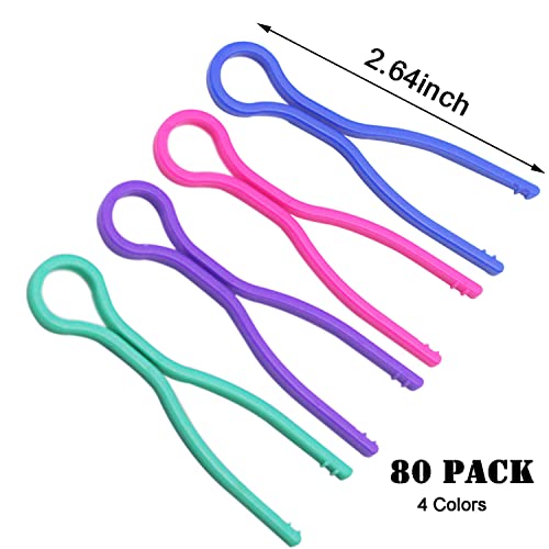 Luckkyme 80 Pieces Bobbin Thread Holders Multicolor Thread Buddies Clips Sewing Machine Accessories for Thread Spool Organizing - Image 2