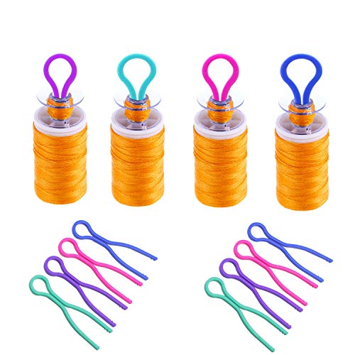 Luckkyme 80 Pieces Bobbin Thread Holders Multicolor Thread Buddies Clips Sewing Machine Accessories for Thread Spool Organizing - Image 4