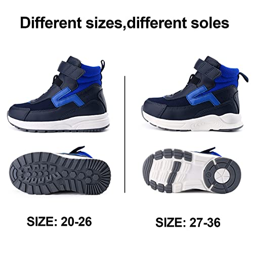 princepard Orthopedic Shoes for Kids,High Top Corrective Sneakers with Arch & Ankle Support for Girls and Boys' Flat Foot,Anti-Slip Soles Blue - Image 5