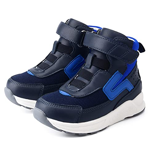 princepard Orthopedic Shoes for Kids,High Top Corrective Sneakers with Arch & Ankle Support for Girls and Boys' Flat Foot,Anti-Slip Soles Blue - Image 1