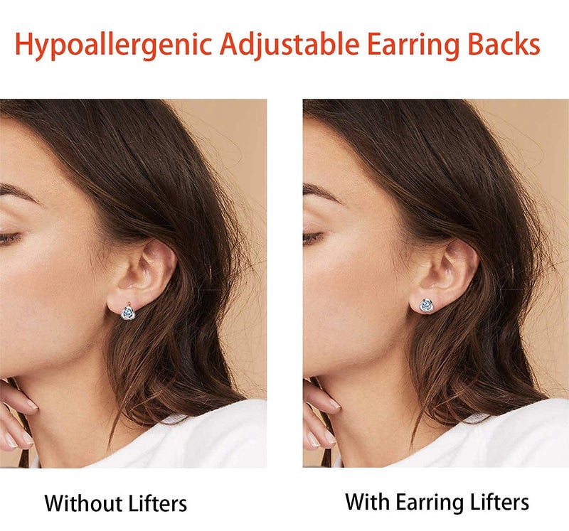 Hoedia Earring Lifters, 6 Pairs Magic Earring Backs, Hypoallergenic Adjustable Secure Earring Lifts, Safety Earring Backs for Droopy Ear Lobes - Image 3