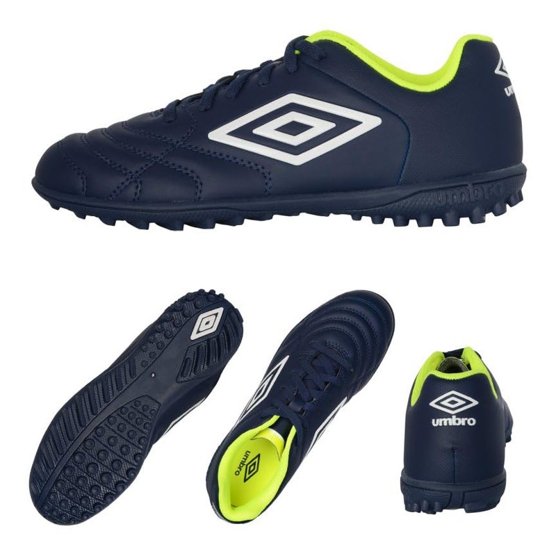 Umbro Men's Classico XI TF Soccer Turf Shoe, Navy/White/Safety Yellow, 11.5 - Image 2