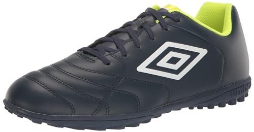 Umbro Men's Classico XI TF Soccer Turf Shoe, Navy/White/Safety Yellow, 11.5 - Image 3