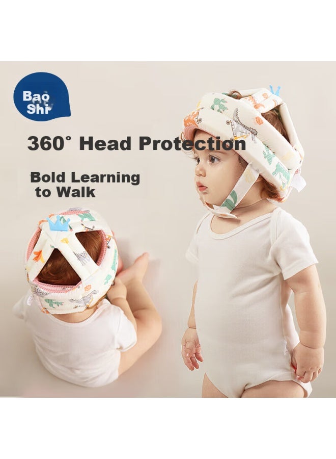 Bao Shi Bao Anti-fall Baby Head Protection Helmet Toddler Crash-proof Cap Baby Head Protection Helmet Anti-fall Artifact Lightweight Breathable Style - Image 1