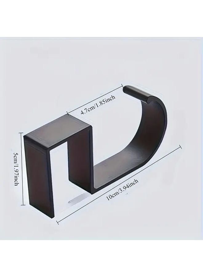 White No Drill Anti Slip Aluminum Desktop Hook Storage Rack For Home Office - Image 4