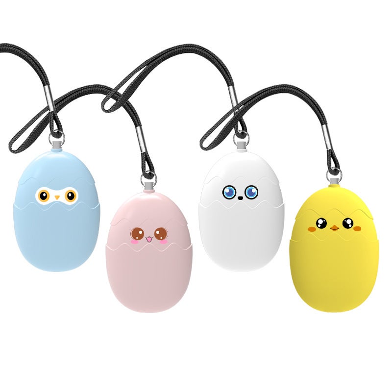 Cartoon Personal Alarm 130dB LED Strobe Light Egg Shape Self-Defense Alarm - Image 1