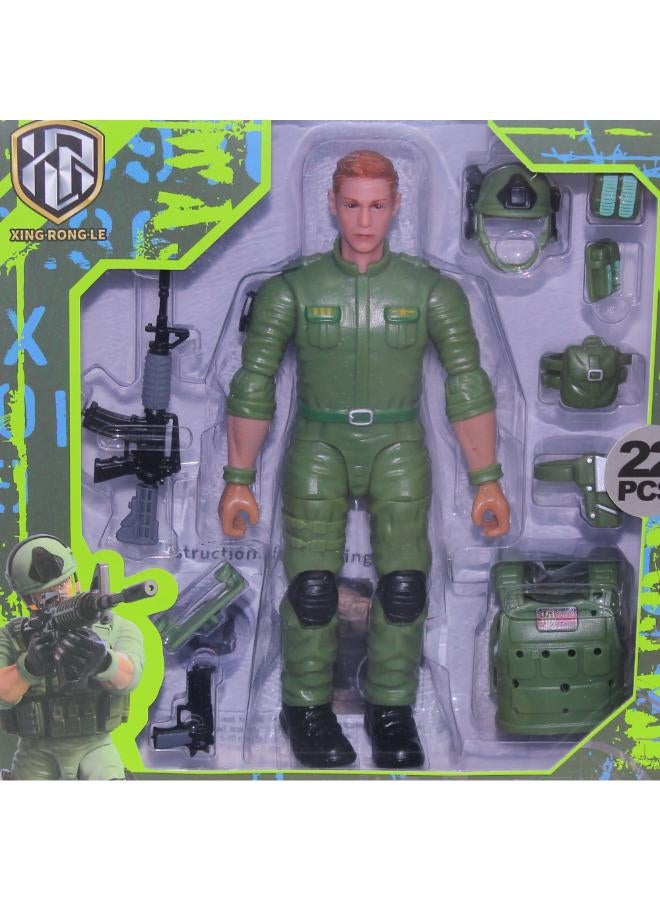 Xingrong Military Soldiers – Green (22 Pieces) - Image 3