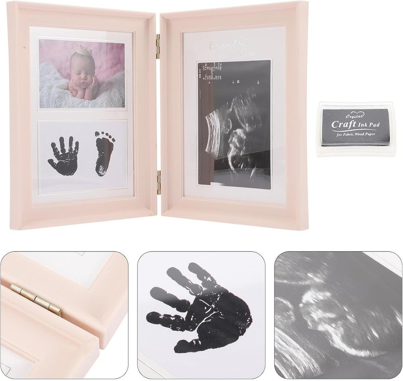 Keepsake Photo Frame for Newborns, Pink PVC Picture Frame 31X21Cm, Multi-Function Growth Record Display, Nursery Memory - Image 3