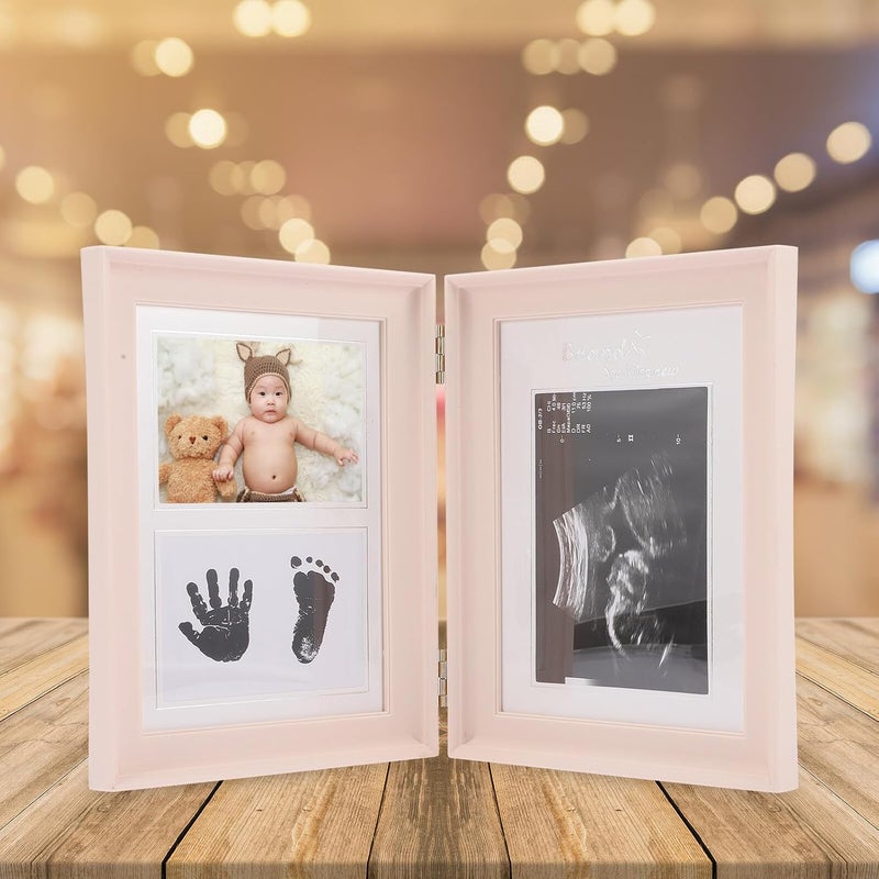Keepsake Photo Frame for Newborns, Pink PVC Picture Frame 31X21Cm, Multi-Function Growth Record Display, Nursery Memory - Image 5