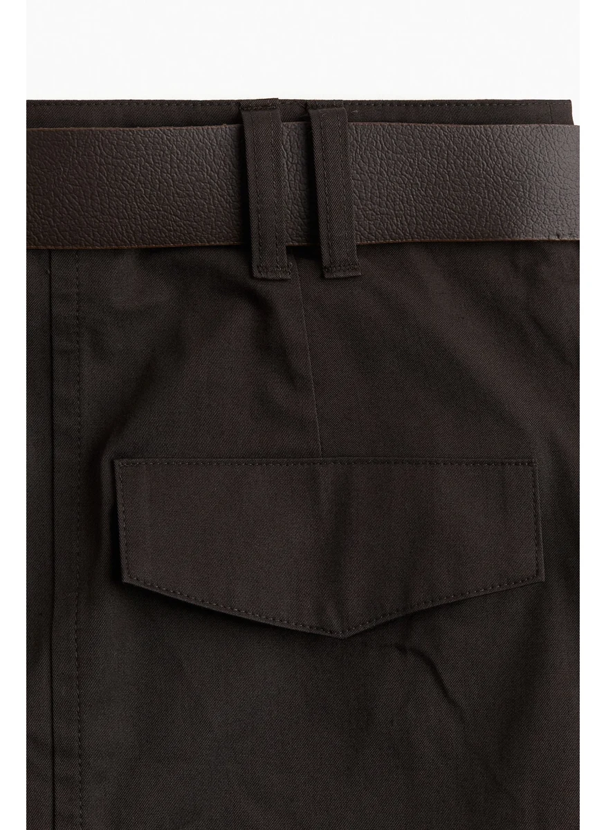 H&M Belted Utility Skirt