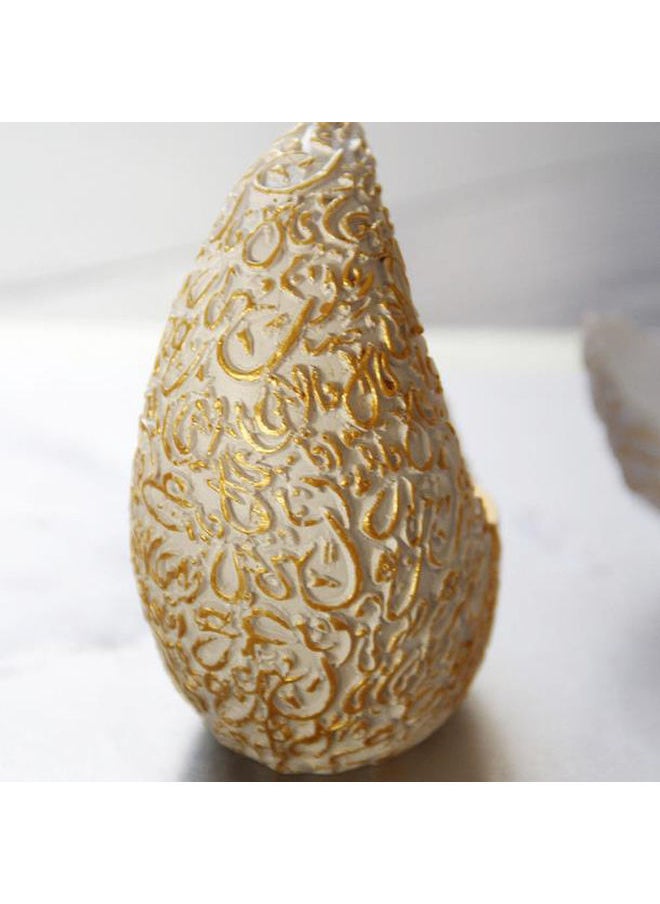 AnneFish Middle East Arabian Ramadan Crescent Resin Aroma Diffuser White/Gold 10.5 x 5.6 10cm  - Image 3