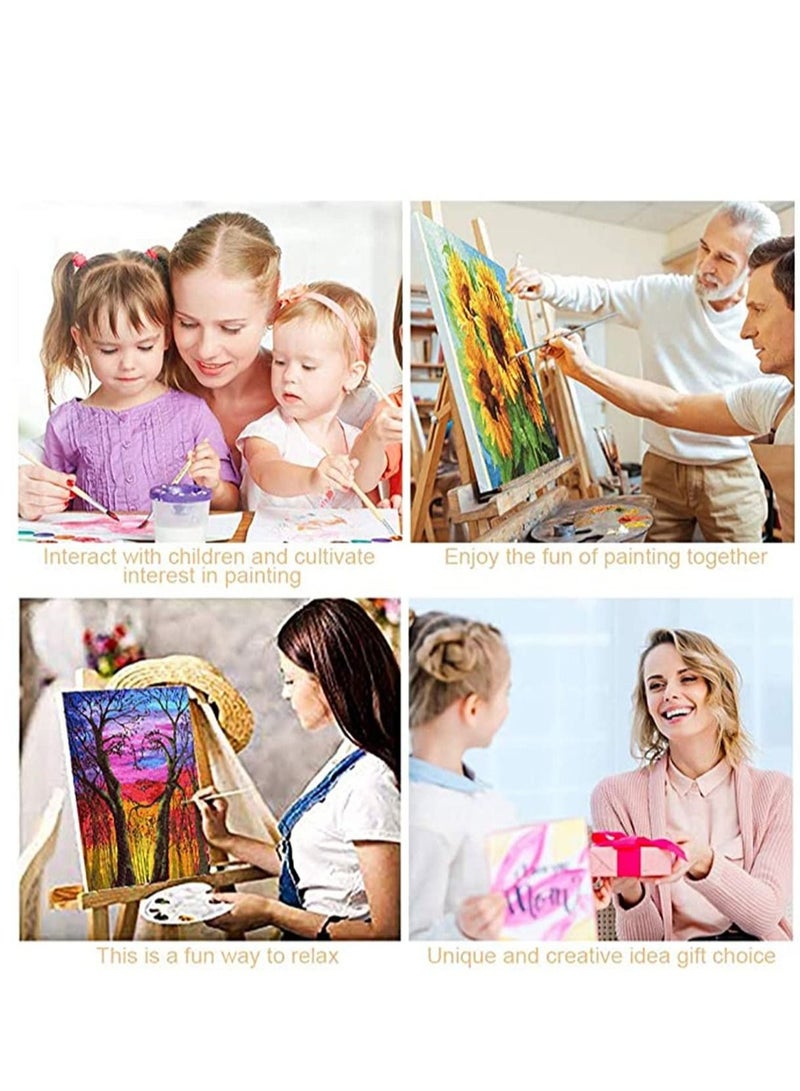 Captaintech Paint by Numbers for Adults Beginner, DIY Oil Painting Kit on Canvas with Paintbrushes and Acrylic Pigment, Flower Painting Arts Craft for Home Wall Decor-Sunflower - Image 3