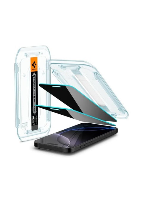 واقي شاشة الخصوصية GLASTR EZ Fit لهاتف iPhone 16 Pro Max [عبوة من قطعتين] زجاج مقسّى ممتاز مع تقنية المحاذاة التلقائية - عبوة من قطعتين