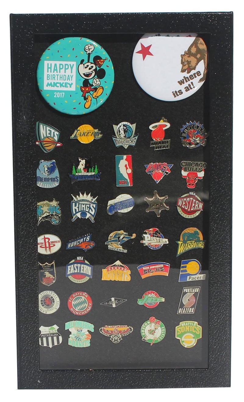 DisplayGifts Pin Display Case Shadow Box Frame Jewelry Military Medal Badges Holder 1475 X 85