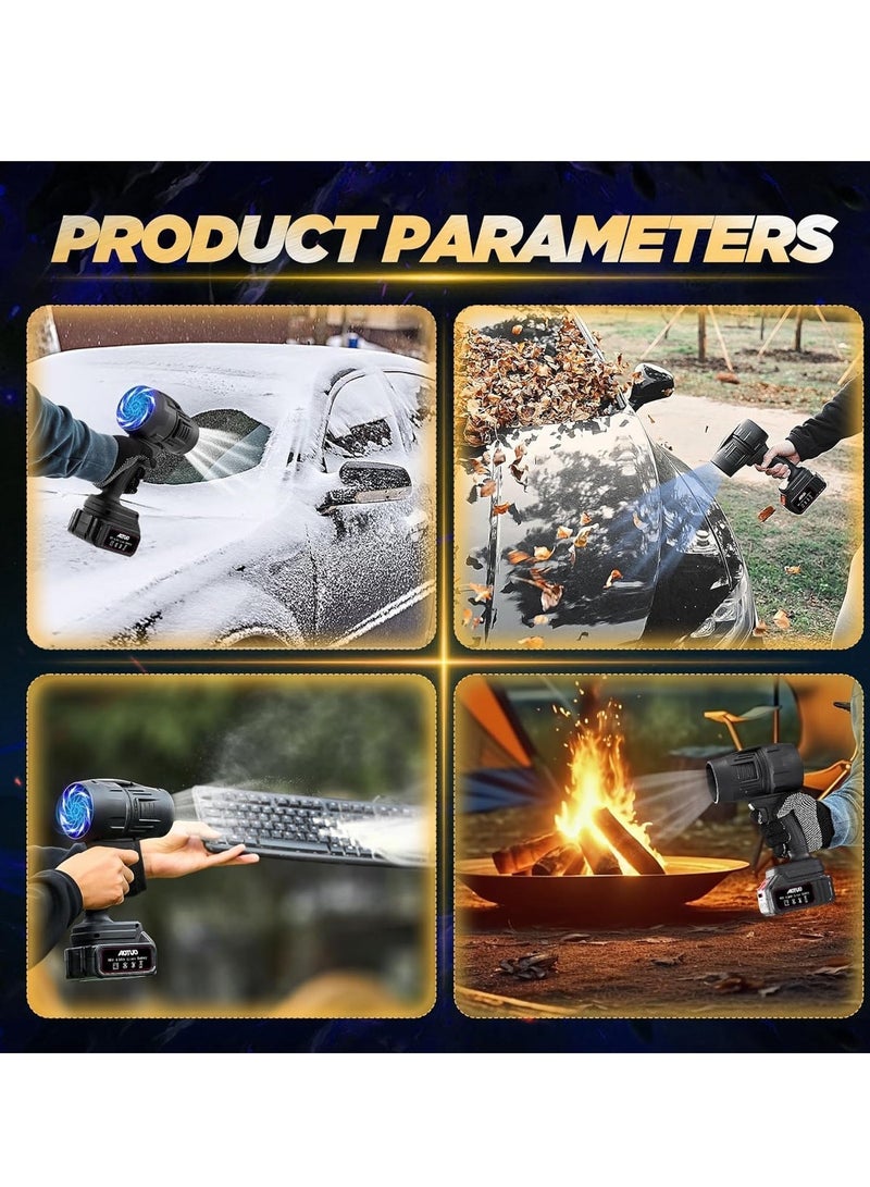 او تو او منفضة غبار محمولة، منفضة هواء مضغوطة بسرعة قابلة للتعديل، منفاخ أوراق محمول لاسلكي مطور 2025، منفاخ غبار محمول، منفاخ جاف صغير للاستخدام في الهواء الطلق والتخييم والتنظيف - Image 5