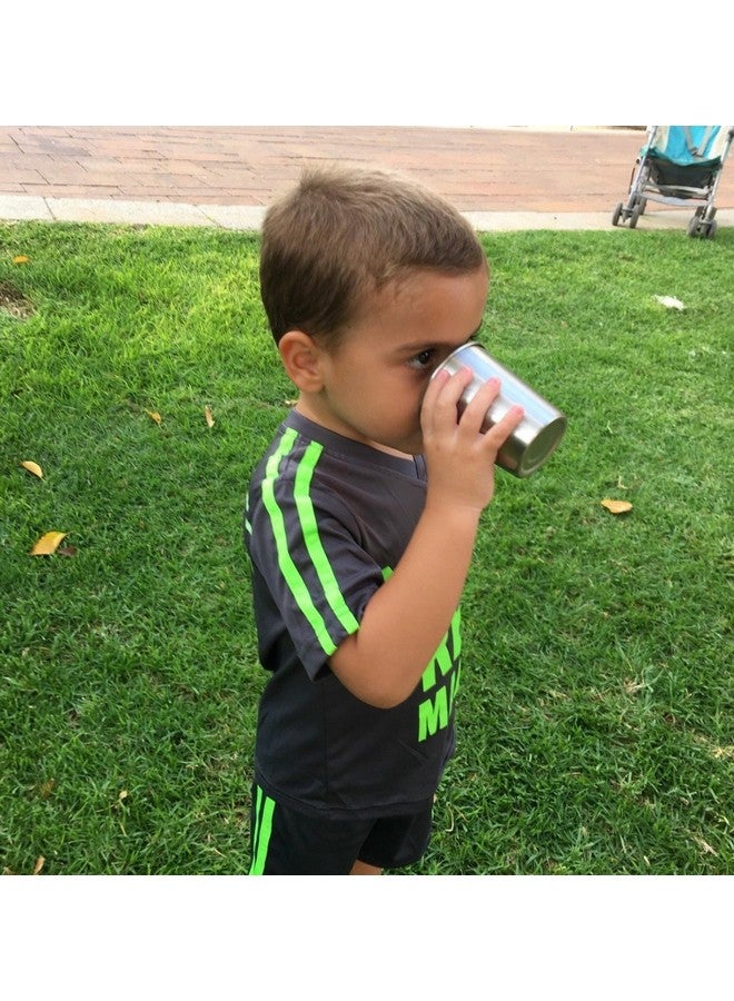 CHILLOUT LIFE Stainless Steel Cups for Kids and Toddlers 8 oz. with Silicone Sleeves - Small Metal Cups for Home & Outdoor Activities, BPA Free Healthy Unbreakable Premium Metal Drinking Glasses (4-Pack) - Image 4