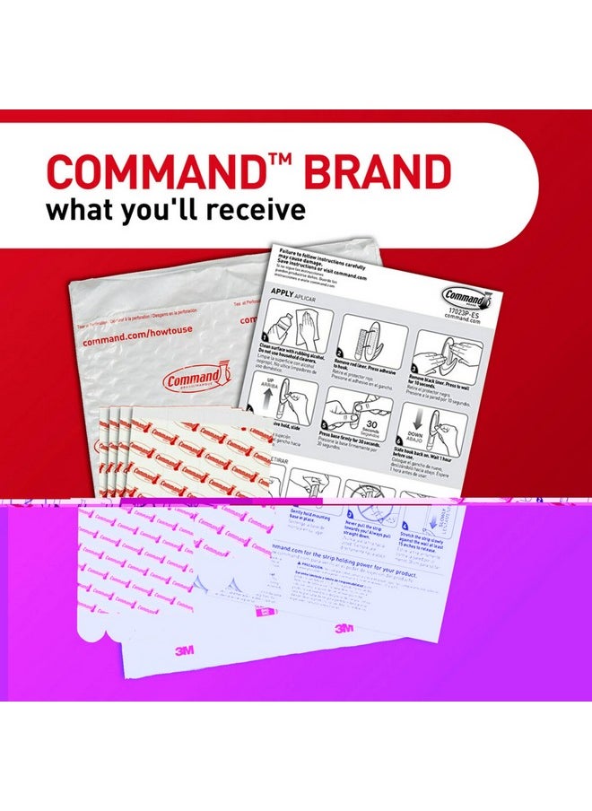 Command Command Large Refill Adhesive Strips, Damage Free Hanging Wall Adhesive Strips for Large Indoor Wall Hooks, No Tools Removable Adhesive Strips for Living Spaces, 20 White Command Strips  - Image 3