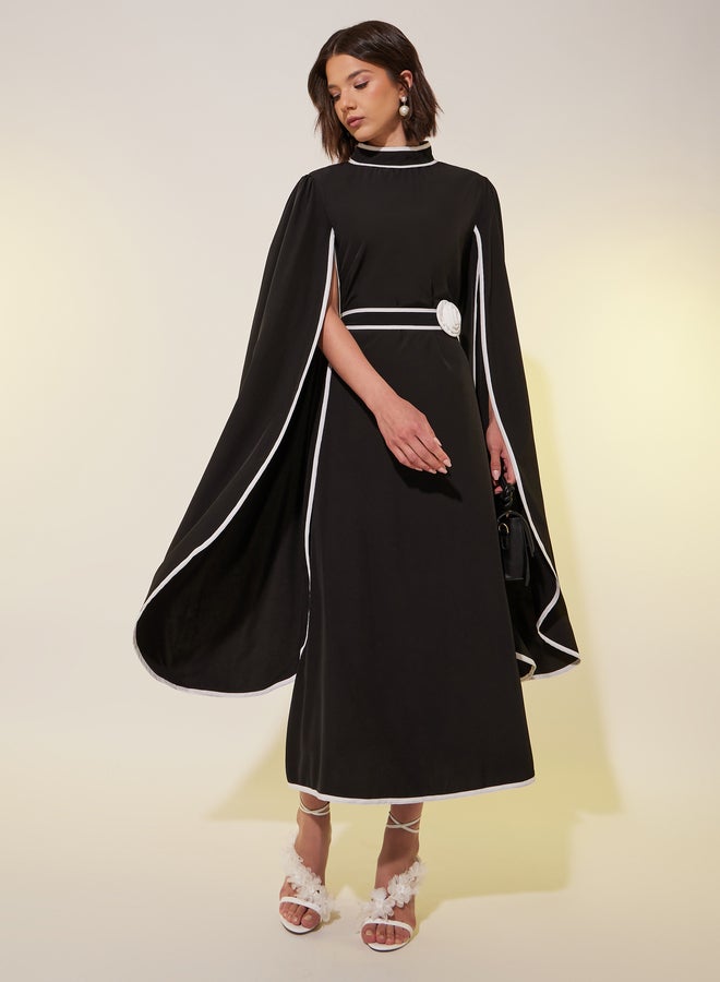 Take Two Cape Effect Midi Dress - Image 1