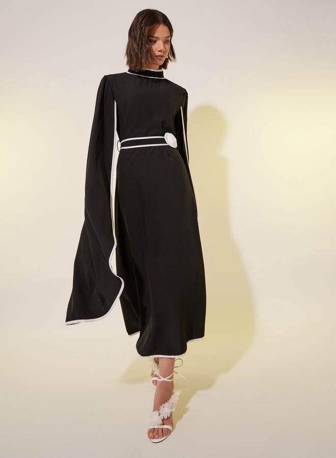 Take Two Cape Effect Midi Dress - Image 2
