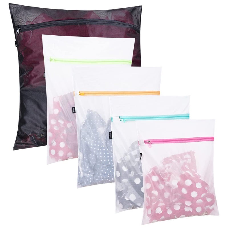 BAGAIL Laundry Bags Mesh Wash Bag for Intimates Lingerie and Delicates, 5Pcs (1XL,2L,2M) - Image 1