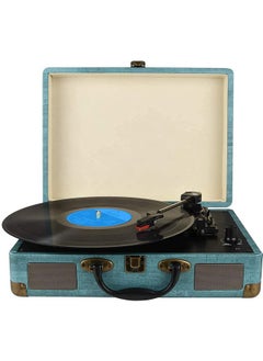 LENND Vinyl Record Player Turntable, with Built-in Bluetooth Receiver & 2 Stereo Speakers- 3 Speed 3 Size All-in-one Suitcase Record Player for Entertainment and Home Decoration- Auxiliary  - Image 1