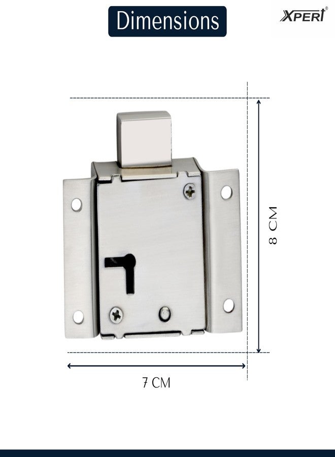 Xpert Prime Double Locking Drawer Lock Right Hand Opening Cupboard Lock mild Steel Body, Long Link 3 inches. - Image 4