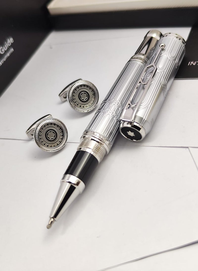 Mint black pen and cufflink with a luxurious design