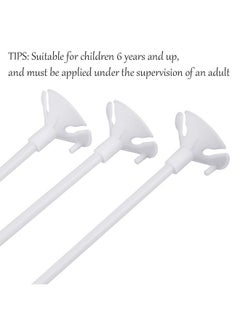 Pllieay 100 Pieces White Balloon Sticks Holders With Cups For Wedding Party And Decor  - Image 4
