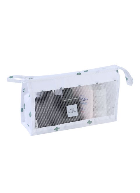 Luxury Waterproof Toiletry Bag with Hook Cactus visual triangular cosmetic bag