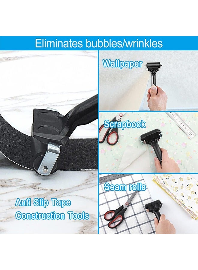 Rubber Brayer Roller, Black Printing Ink Rubber Brayer Roller Paint Brush Black Ink Applicator Art Craft Oil Painting Tool for Printmaking Anti Skid Tape Construction - Image 5