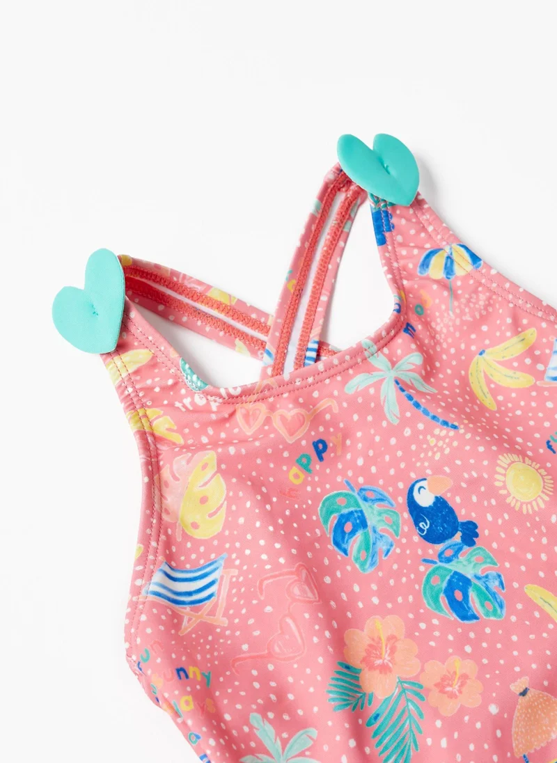 زيبي Swimsuit with UV 80 Protection for Baby Girls 'Tropical'