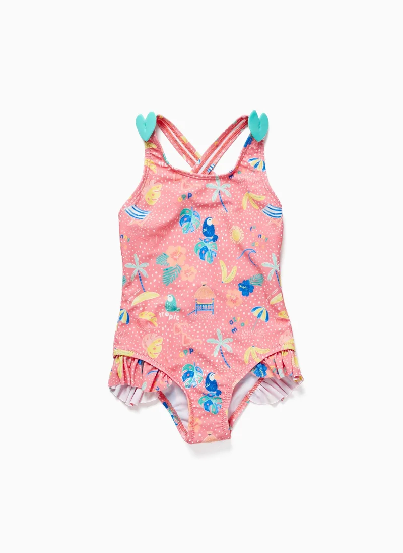 زيبي Swimsuit with UV 80 Protection for Baby Girls 'Tropical'